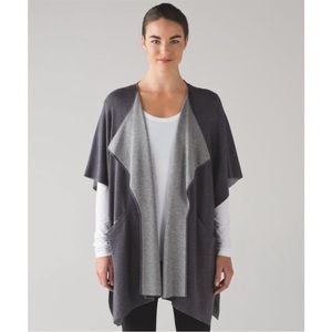 Lululemon After Asana wrap heathered dark carbon medium grey